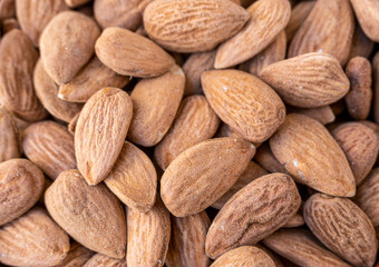 Close up natural almonds