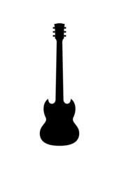  Electric guitar silhouette. 