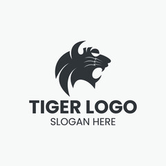 simple tiger face logo design.