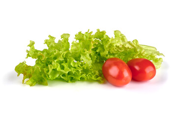 Salad leaf. Lettuce, isolated on white background. High resolution image.