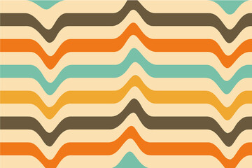 Retro Abstract Warp Background Vector Pattern With A Vintage Color Palette