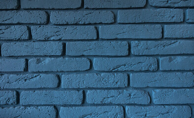 blue brick wall textured background