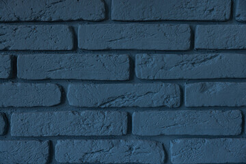 Obraz premium blue brick wall textured background
