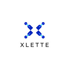 tech logo abstract flat modern