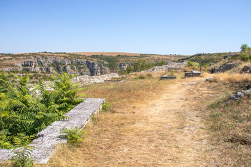 Ruins of medieval fortificated city of Cherven, Bulgaria