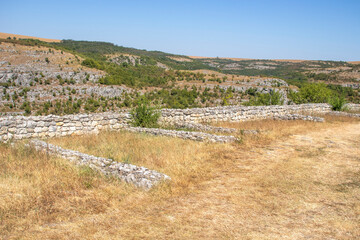 Ruins of medieval fortificated city of Cherven, Bulgaria