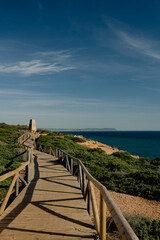 Fototapeta premium Steilküste in Spanien von einem Aussichtspunkt fotografiert. 