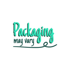 Packaging may vary label for product package