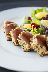 Tuna tataki. japanese food