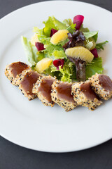 Tuna tataki. japanese food