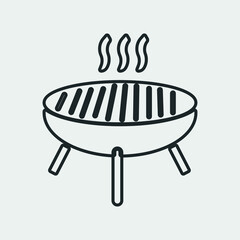 BBQ stand vector icon illustration sign