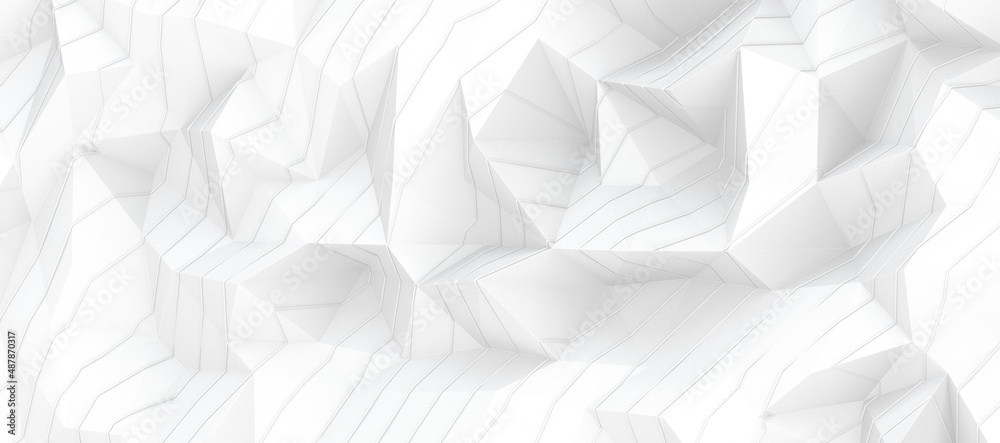 Aufkleber abstract 3d rendering of triangulated surface. contemporary background. futuristic polygonal