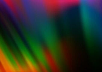 Obraz premium Dark Multicolor, Rainbow vector background with bent ribbons.