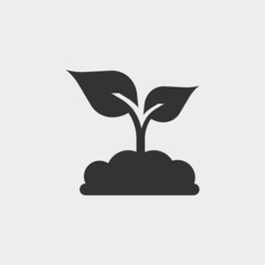 Plant vector icon illustration sign