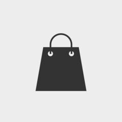 Shopping bag vector icon illustration sign