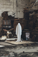 Obraz premium Old factory ghost halloween