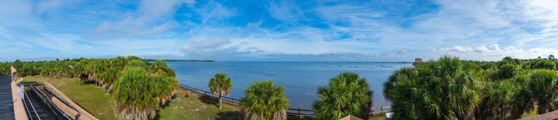 Panorama of Honeymoon Island State Park - Dunedin, Florida, USA