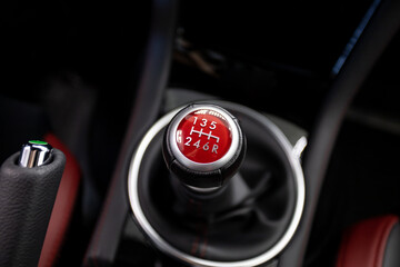 Transmission shift lever car