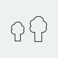 Park trees vector icon illustration sign