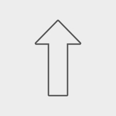 Upward arrow vector icon illustration sign