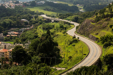 Paisagem urbana. Cidade de São Roque, São Paulo, vista do alto do cruzeiro localizado no ponto...
