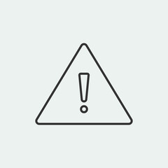 Warning vector icon illustration sign