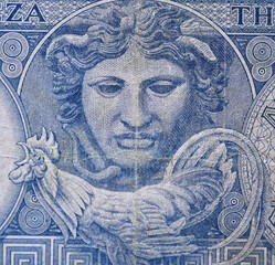 unos billetes antiguos de Grecia