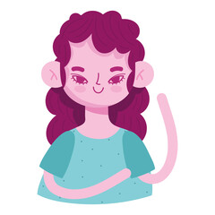 girl with curly hair