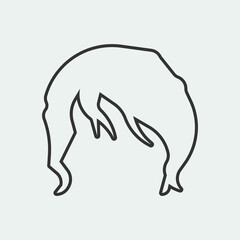 hair vector icon illustration 