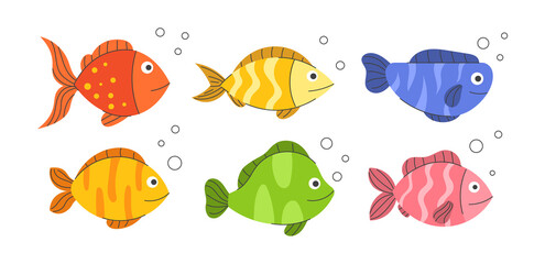 Fototapeta premium Set of fish