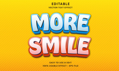 more smile editable text effect template 