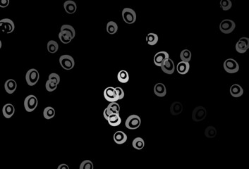 Dark Silver, Gray vector pattern with spheres.