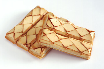 Puff pastry with apricot glaze