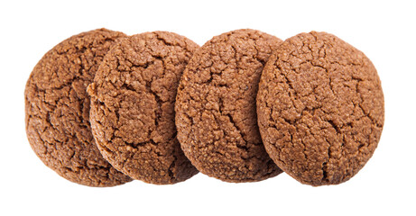 crispy cookies with white background