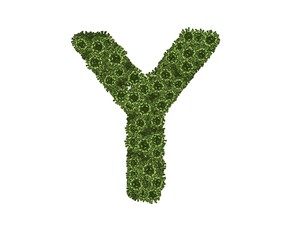 Virus Themed Font Letter Y