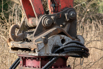 Close Up Excavator At Amsterdam The Netherlands 16-2-2022