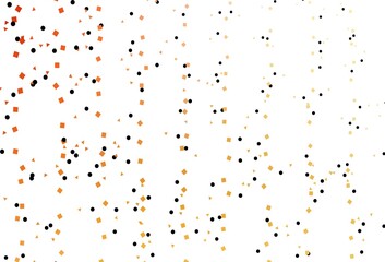 Light Yellow, Orange vector pattern in polygonal style with circles.