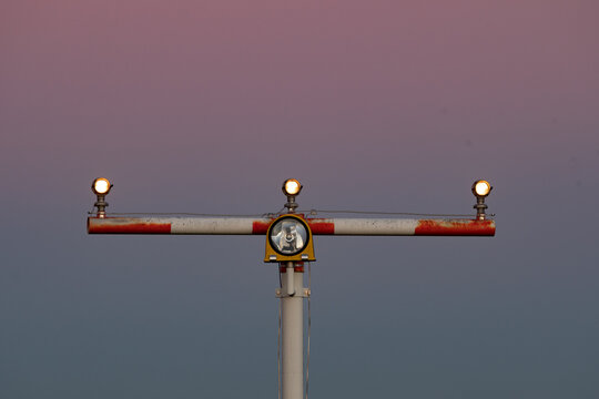 Approach Lighting System In Altenrhein In Switzerland