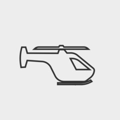 Helicopter vector icon illustration sign