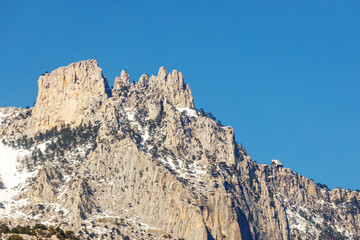 View of Ai Petri Mountain in clear sunny weather.