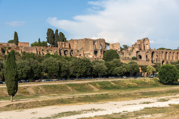 Fototapeta na wymiar Circus Maximus in city of Rome, Italy