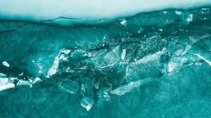 Frozen Ice Lake Surface