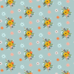 pattern flowers and plants background of flowers spring pattern