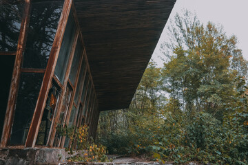 Rusty modern building in Pripyat