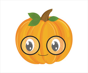 Halloween Pumpkin, Fall Pumpkin, Orange Pumpkin, Pumpkin Icon, Fall Autumn Harvest Thanksgiving Vector Illustration Background