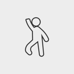 Obraz premium Waving vector icon illustration sign