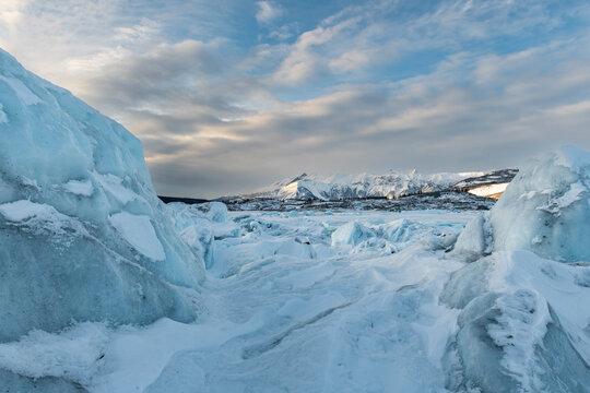 Mountain view from the Matanuska Glacier, Alaska