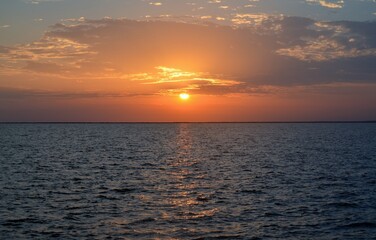 sunset over the ocean
