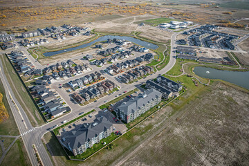 Aerial view of Martensville in central Saskatchewan