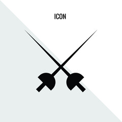 Fencing sword vector icon illustration sign
